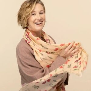 Uncommon Goods April Sweet Pea Floral Scarf